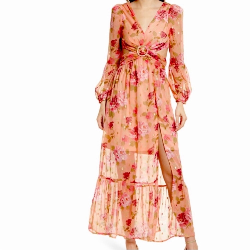 Pink + orange anthro dress